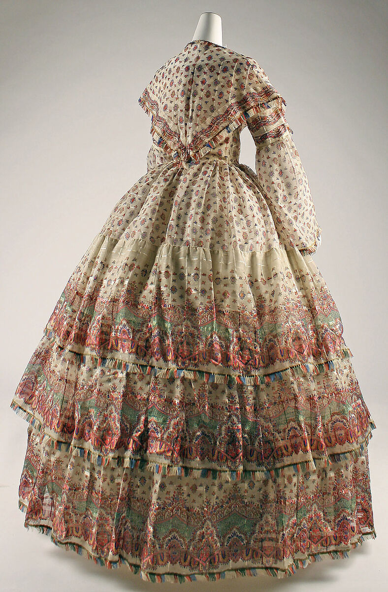 Ensemble, silk, wool, American or European