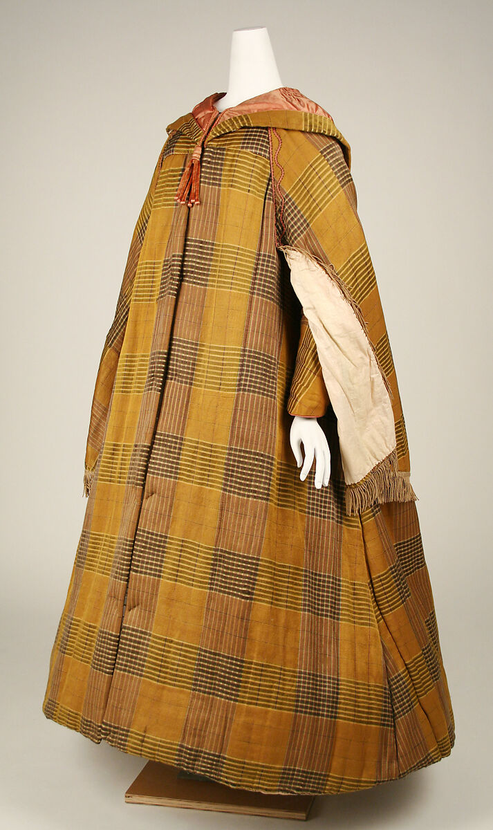 Cloak, silk, cotton, American