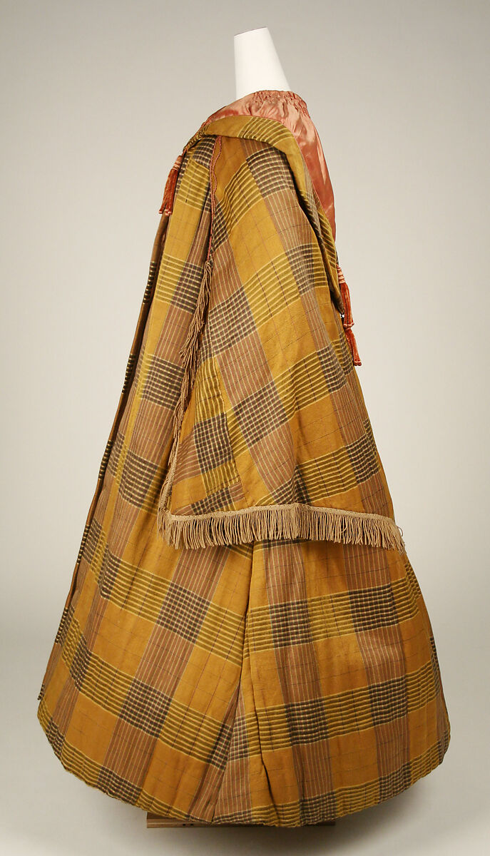 Cloak, silk, cotton, American