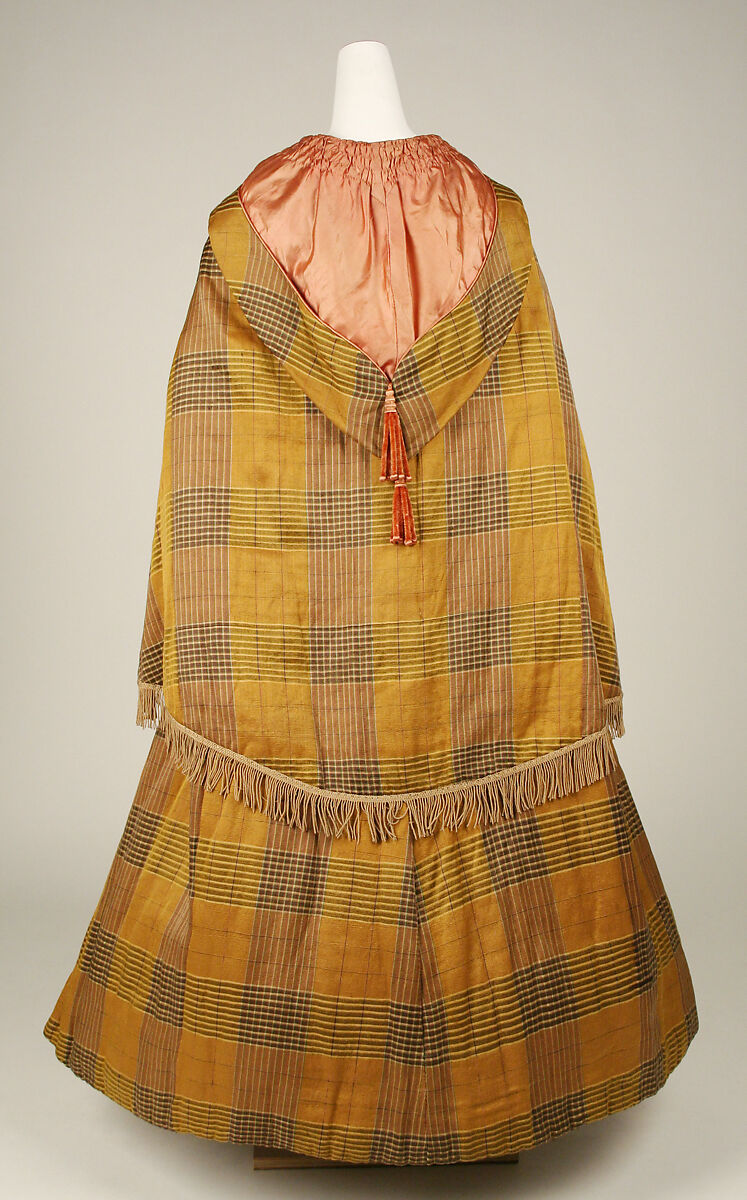 Cloak, silk, cotton, American