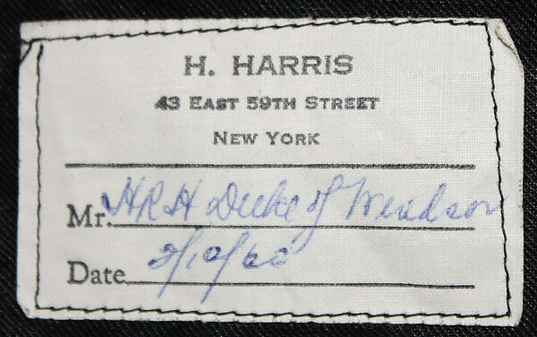 Evening suit, F. Scholte (British), wool, silk, American