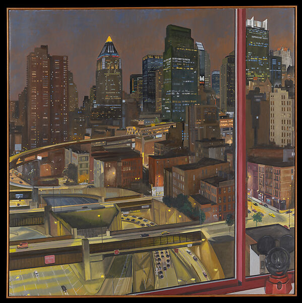 Entrance to Lincoln Tunnel, Night-Time, Philip Pearlstein (American, Pittsburgh, Pennsylvania, 1924–2022 New York, New York), Oil on canvas 