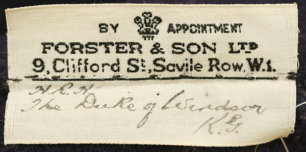 Suit, (a) F. Scholte (British), wool, British