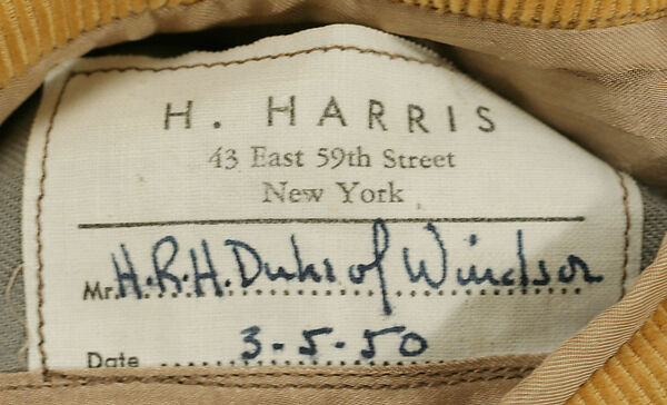 Suit, H. Harris (American), wool, American