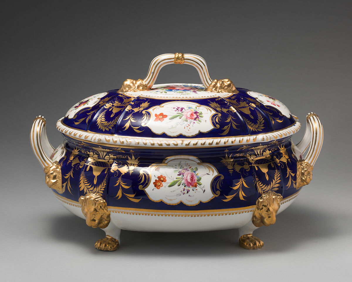 Tureen, Crown Derby (British, 1750–present), Soft-paste porcelain, British, Crown Derby 
