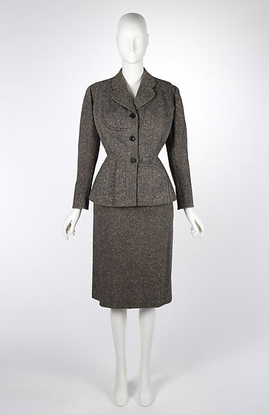 Ensemble, House of Balmain (French, founded 1945), wool, silk, French 