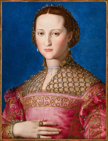 Eleonora di Toledo, Bronzino (Agnolo di Cosimo di Mariano) (Italian, Monticelli 1503–1572 Florence), Oil on panel 