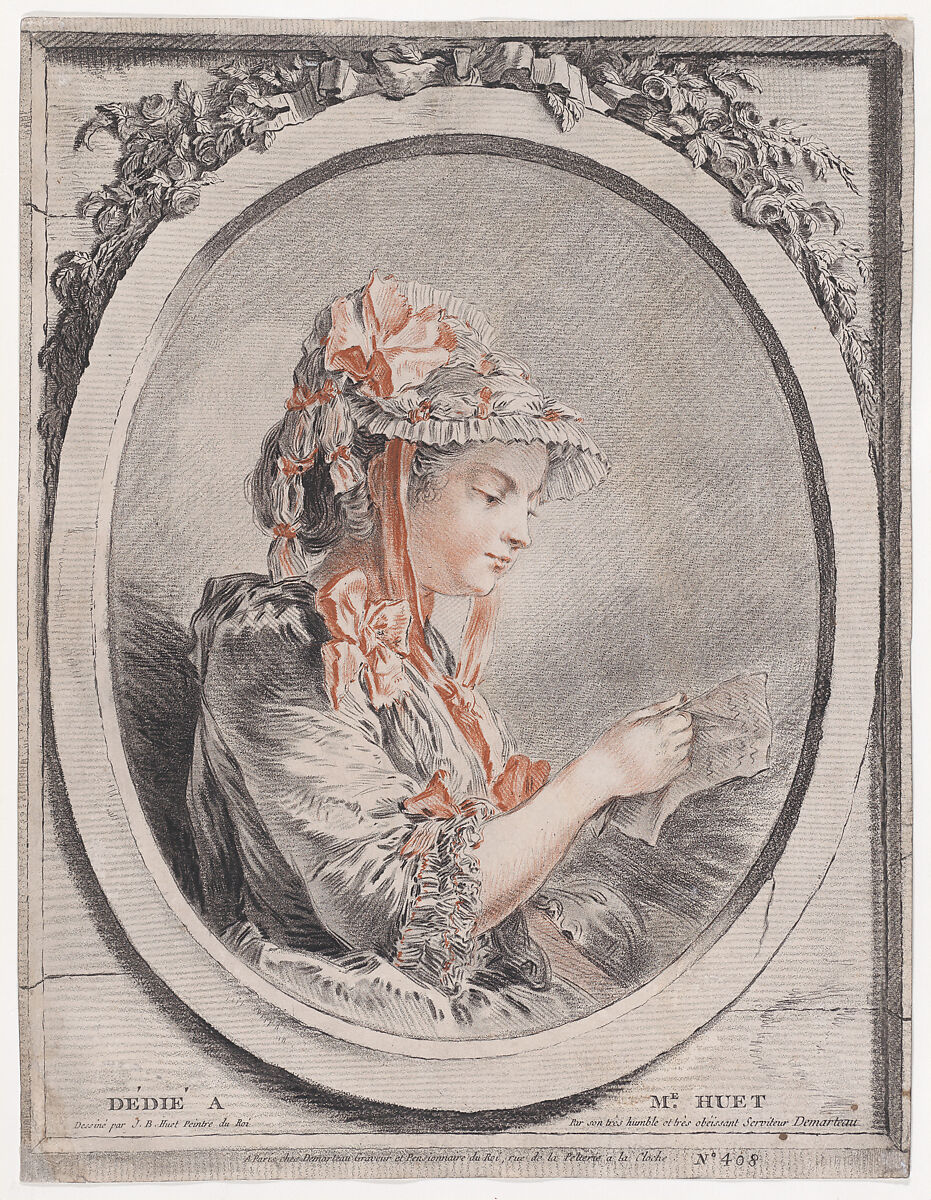 Une Liseuse, Gilles Demarteau (French, Liège 1722–1776 Paris), Crayon-manner etching 