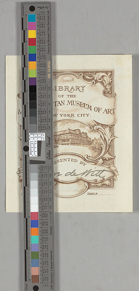 Library of the Metropolitan Museum of Art bookplate, Edwin Davis French