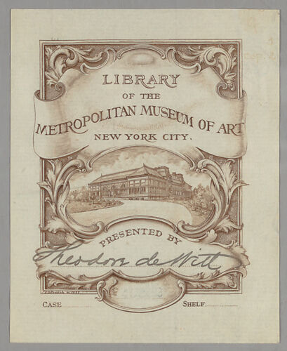 Library of the Metropolitan Museum of Art bookplate