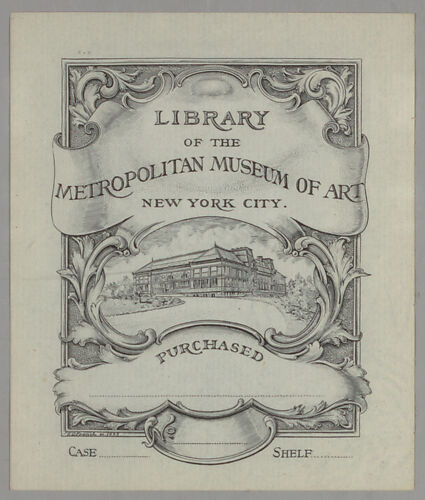 Library of the Metropolitan Museum of Art bookplate