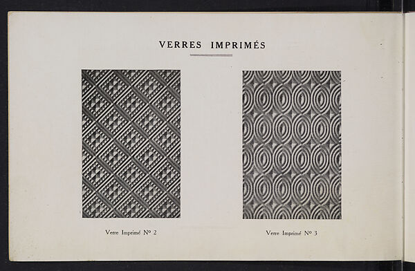Album des verres coulés, Manufactures des glaces &amp; produits chimiques de Saint-Gobain, Chauny &amp; Cirey, Full paper cover pamphlet binding, monochrom printing