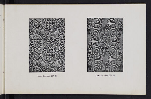 Album des verres coulés, Manufactures des glaces &amp; produits chimiques de Saint-Gobain, Chauny &amp; Cirey, Full paper cover pamphlet binding, monochrom printing