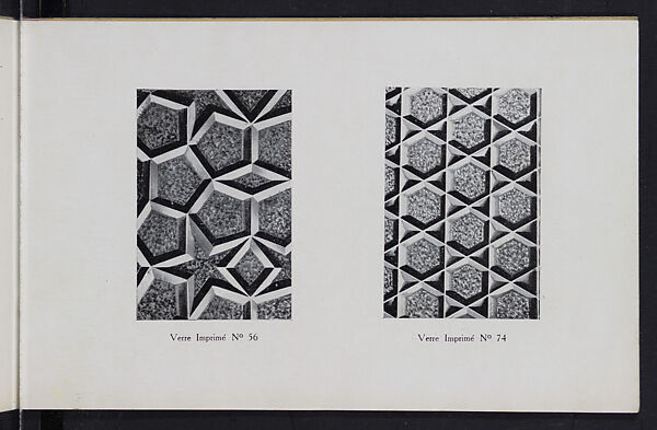 Album des verres coulés, Manufactures des glaces &amp; produits chimiques de Saint-Gobain, Chauny &amp; Cirey, Full paper cover pamphlet binding, monochrom printing