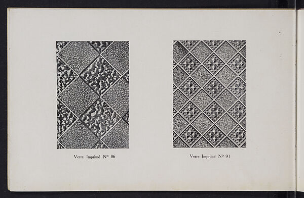 Album des verres coulés, Manufactures des glaces &amp; produits chimiques de Saint-Gobain, Chauny &amp; Cirey, Full paper cover pamphlet binding, monochrom printing