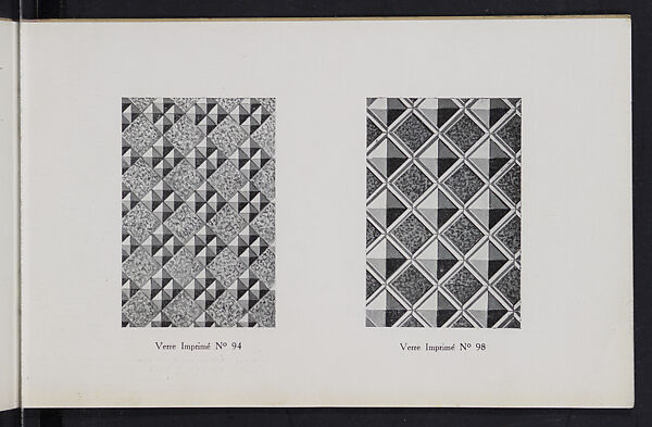 Album des verres coulés, Manufactures des glaces &amp; produits chimiques de Saint-Gobain, Chauny &amp; Cirey, Full paper cover pamphlet binding, monochrom printing