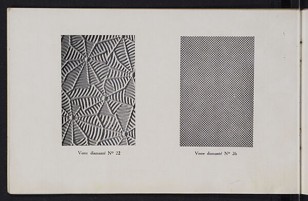 Album des verres coulés, Manufactures des glaces &amp; produits chimiques de Saint-Gobain, Chauny &amp; Cirey, Full paper cover pamphlet binding, monochrom printing