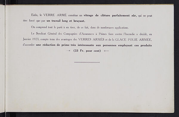 Album des verres coulés, Manufactures des glaces &amp; produits chimiques de Saint-Gobain, Chauny &amp; Cirey, Full paper cover pamphlet binding, monochrom printing