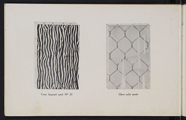 Album des verres coulés, Manufactures des glaces &amp; produits chimiques de Saint-Gobain, Chauny &amp; Cirey, Full paper cover pamphlet binding, monochrom printing