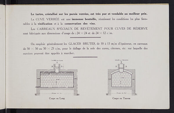 Album des verres coulés, Manufactures des glaces &amp; produits chimiques de Saint-Gobain, Chauny &amp; Cirey, Full paper cover pamphlet binding, monochrom printing