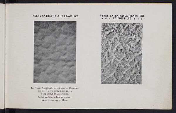 Album des verres coulés, Manufactures des glaces &amp; produits chimiques de Saint-Gobain, Chauny &amp; Cirey, Full paper cover pamphlet binding, monochrom printing