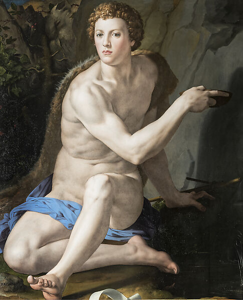 Saint John the Baptist (Portrait of Giovanni de' Medici), Bronzino (Agnolo di Cosimo di Mariano) (Italian, Monticelli 1503–1572 Florence), Oil on panel 