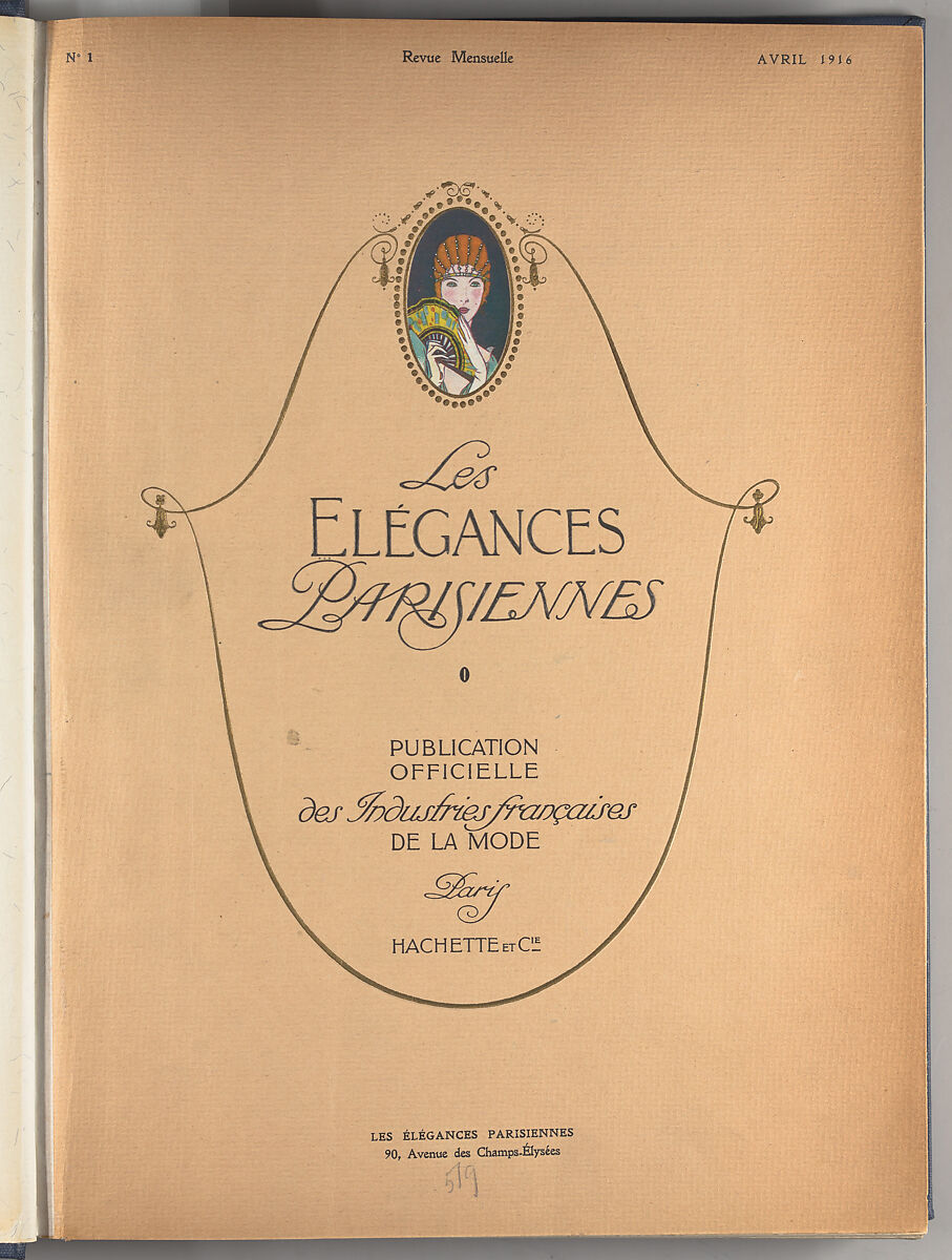 Les élégances Parisiennes : publication officielle des Industries francaises de la mode, Hachette