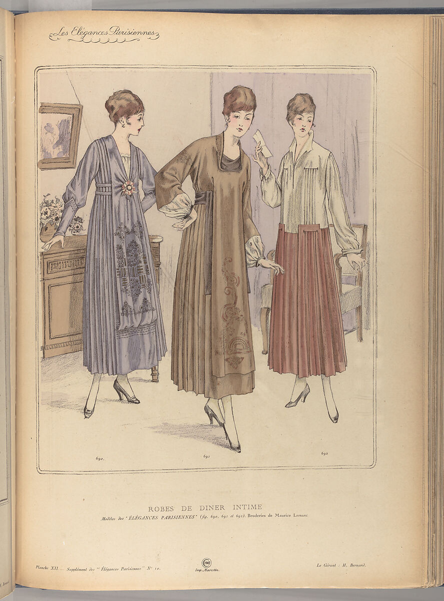 Les élégances Parisiennes : publication officielle des Industries francaises de la mode, Hachette