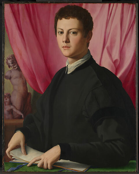 Portrait of a Young Man, Possibly Pierino da Vinci, Bronzino (Agnolo di Cosimo di Mariano) (Italian, Monticelli 1503–1572 Florence), Oil on wood 