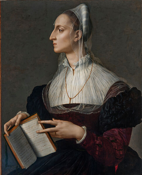 Laura Battiferri, Bronzino (Agnolo di Cosimo di Mariano) (Italian, Monticelli 1503–1572 Florence), Oil on panel 