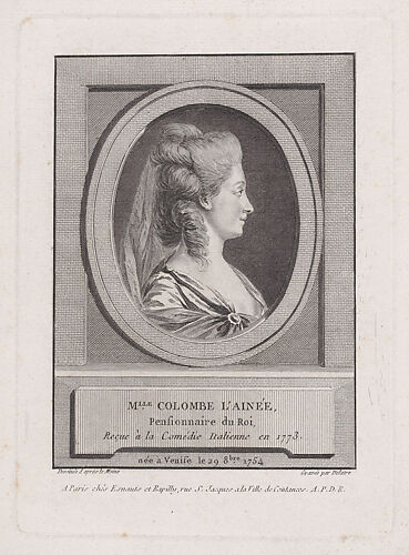 Portrait of Madamoiselle Colombe L'Ainée