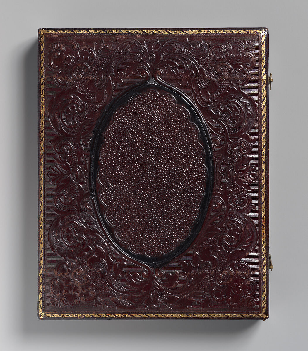 [Man Gripping Sledgehammer, Wearing Leather Half Apron and Cap], Unknown, Ambrotype with applied color
