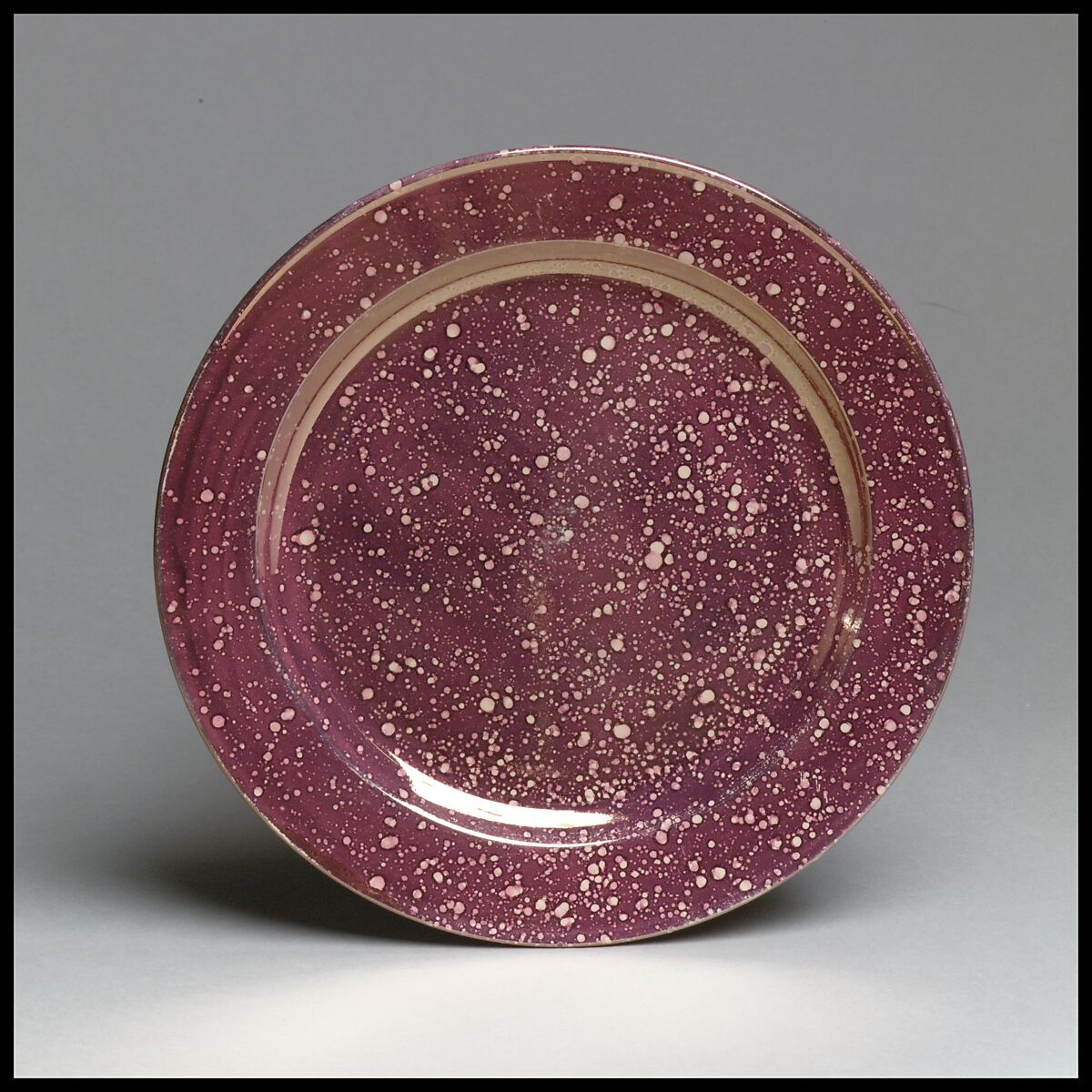 Plate (part of a set), Lustreware, French, Sarreguemines