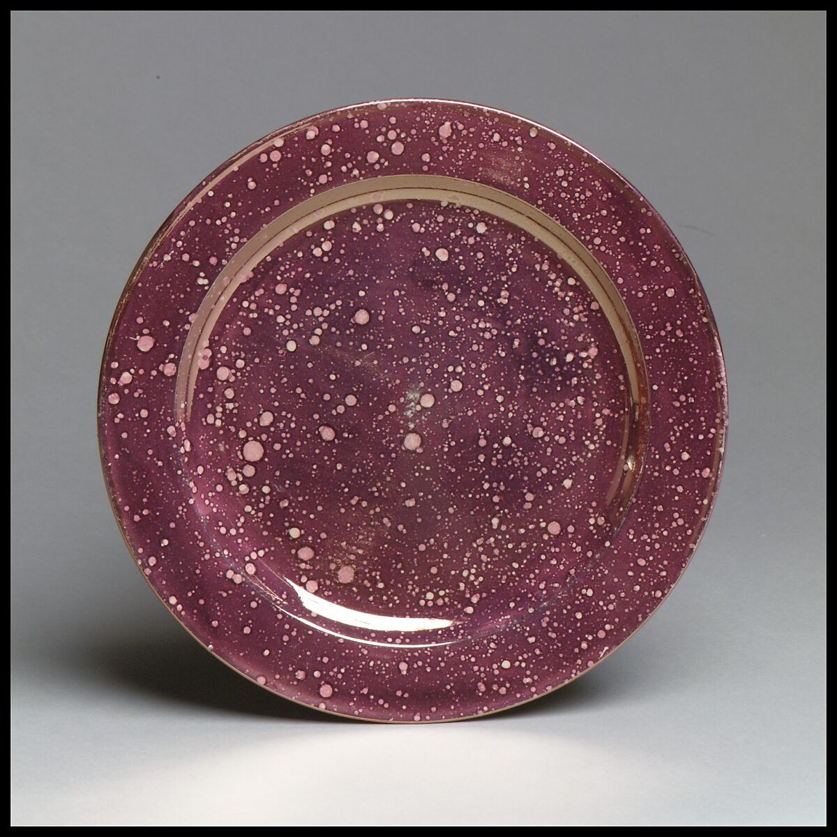 Plate (part of a set), Lustreware, French, Sarreguemines