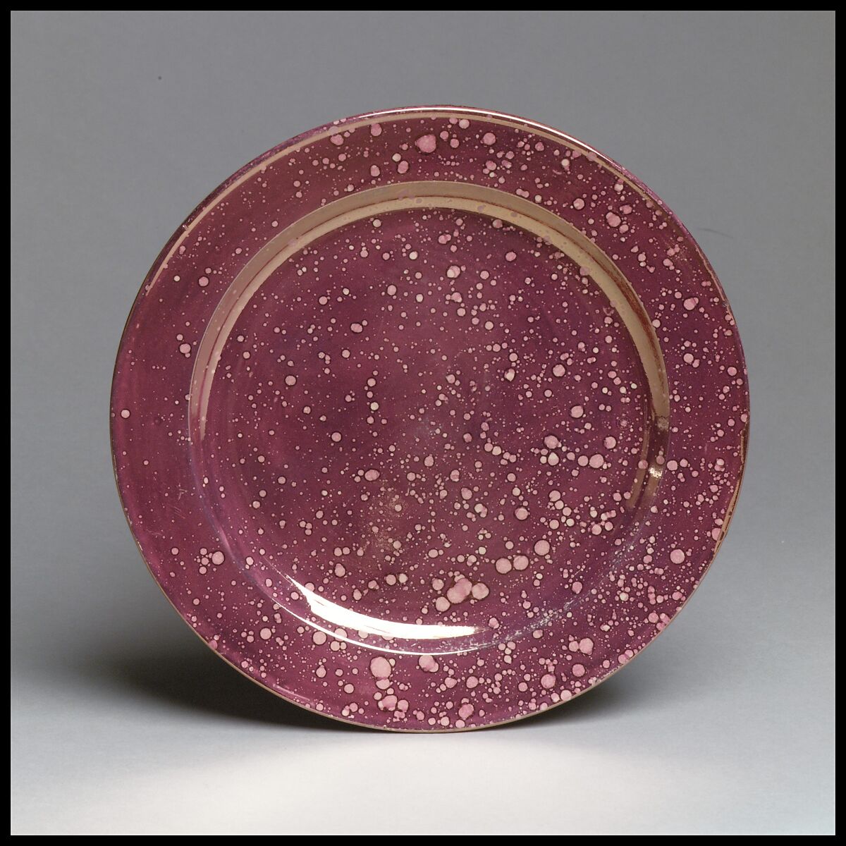 Plate (part of a set), Lustreware, French, Sarreguemines