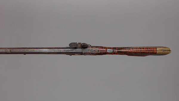 American Longrifle, Leonard Reedy (American, Pine Grove, Schuylkill County, Pennsylvania 1776–1837), Wood (maple), steel, brass, silver, iron, American