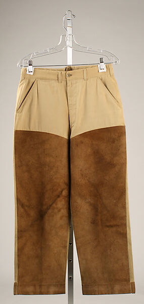 Trousers, M. Eyans, Inc. (American), cotton, leather, American 