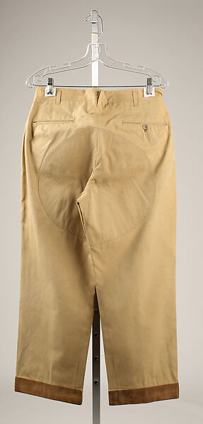 Trousers, M. Eyans, Inc. (American), cotton, leather, American