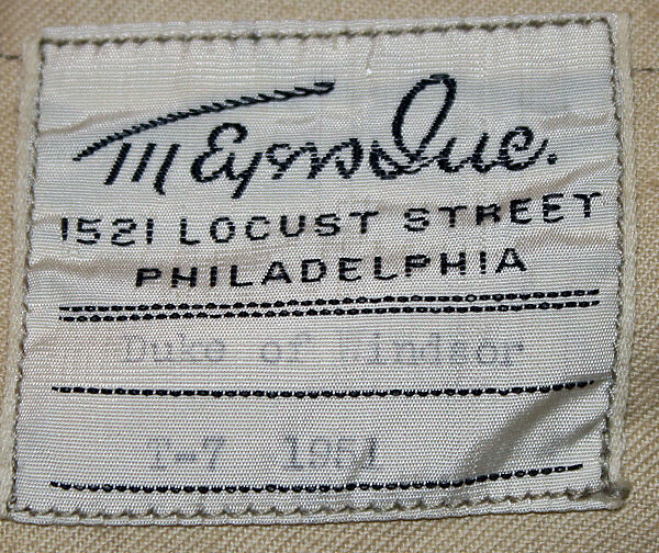 Trousers, M. Eyans, Inc. (American), cotton, leather, American