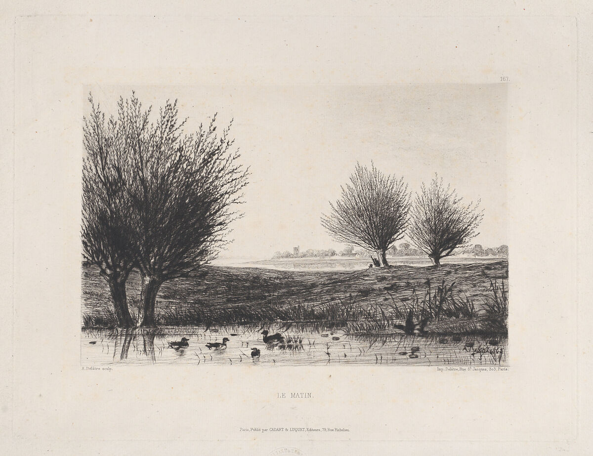 Morning (Le Matin), Auguste Delâtre (French, Paris 1822–1907 Paris), Etching and drypoint 
