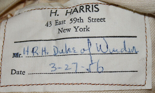 Trousers, H. Harris (American), wool, leather, American