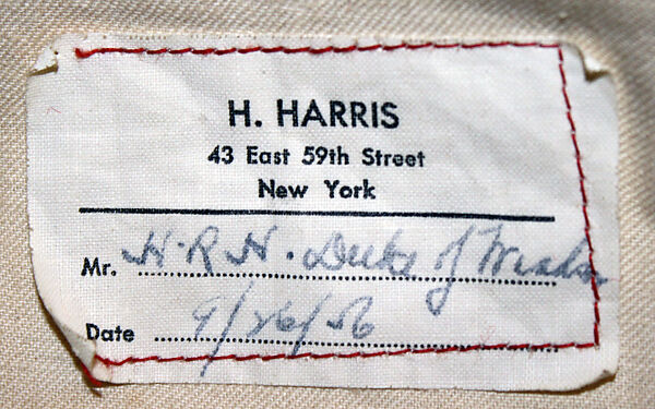 Trousers, H. Harris (American), wool, American