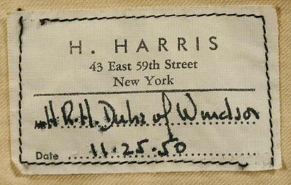 Dinner suit, H. Harris (American), wool, American