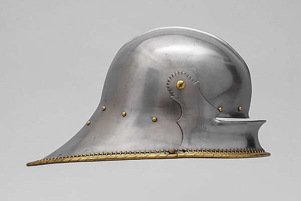 Sallet of Maximilian I, Attributed to Hans Grünewald (German, Nuremberg, first recorded 1457, died 1503), Steel, copper alloy, South German, Nuremberg 