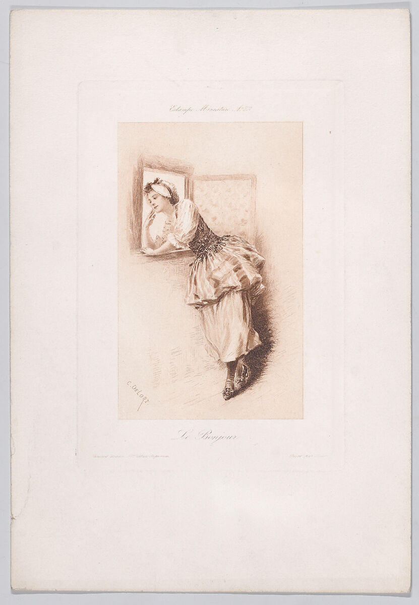 Le Bonjour, After Charles-Edouard Delort (French, Nîmes 1841–1895 Saint-Eugène), Photogravure 