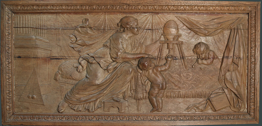 Overdoor panel with allegory of Science (one of a pair)