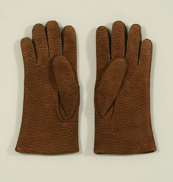 Gloves, pigskin, wool, probably European