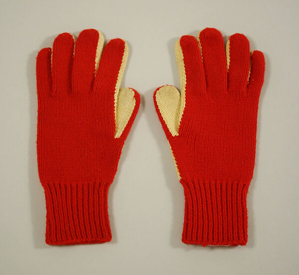 Gloves, wool, cotton, British 