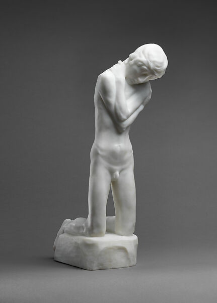 Small Kneeling Youth, George Minne (Belgian, Ghent 1866–1941 Sint-Martens-Latem, Belgium), Marble, Belgian 