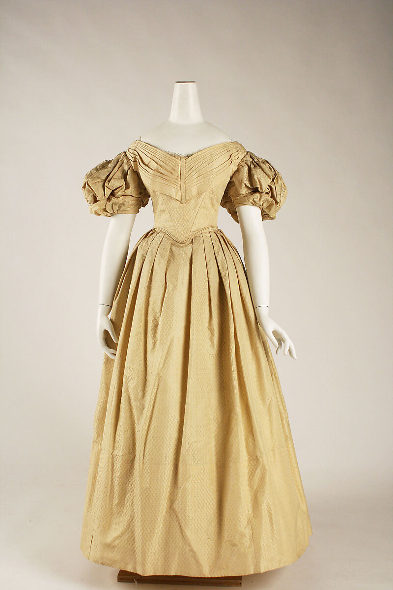 Dress, silk, British